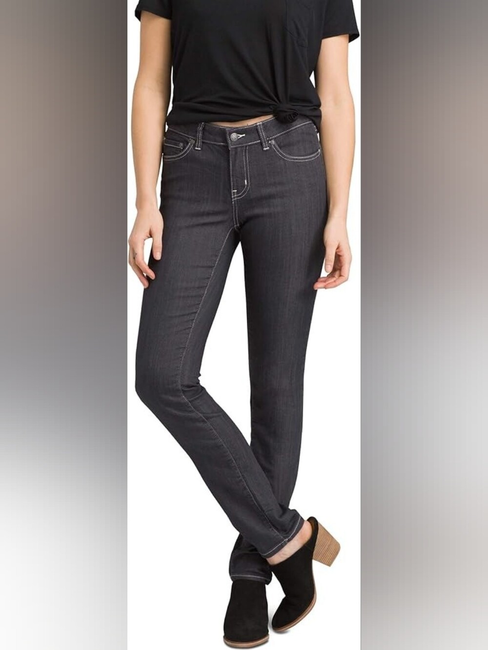 NEW prAna Kayla Women's Jeans Sz 00 blue Stretch Straight Leg Denim 24x32